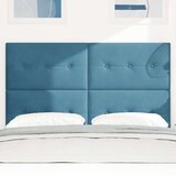  Glava kreveta s gumbima tamnoplava 140 cm baršun | shoptok.hr
