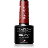 Claresa SoakOff UV/LED Color Rainbow Explosion gel lak za nohte odtenek Red 430 5 g Cene