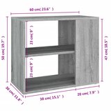  Bočni ormarić boja sivog hrasta 60x30x50 cm konstruirano drvo | shoptok.hr