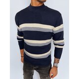 DStreet Sweter męski półgolf w paski granatowy | Shoptok.si