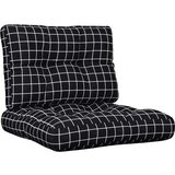  The Living Store Blazine za palete 2 kosa črne karo blago - Blazina Za Palete, (21445362) | Shoptok.si