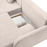 CARRYHOME SEDEŽNA GARNITURA, rebrasti žamet naravne barve | Shoptok.si