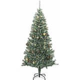  Umjetno božićno drvce 300 LED s kuglicama i snijegom 210 cm | shoptok.hr
