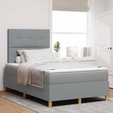  LED Box Spring Krevet Svijetlo siva 120 x 200 cm tkanina | shoptok.hr