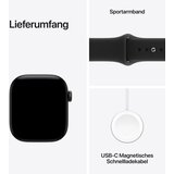 Apple Watch Series 12 Cellular 42mm S/M MJG04ZR/A Aluminijasto ohi&amp;scaron;je črne trak barve &amp;Scaron;portni črne barve Slike