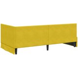  Kutni okvir kreveta s uzglavljem Žuta 90 cm x 200 cm Baršun | shoptok.hr