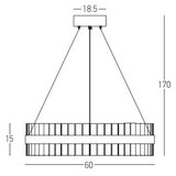  Zambelis 22039 - LED prigušiva luster na sajli LED/56W/230V zlatni | Eponuda.com