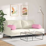 vidaXL valjkasti jastučići 2 pcs ružičasta Ø 25 x 70 cm tkanina | shoptok.hr