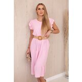 Kesi Women's dress with ruffles - light pink Cijene