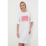 Emporio Armani Underwear Bombažna spalna srajca bela barva, 164687 4R255