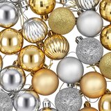  Set božićnih kuglica 100 kom. Srebrna i zlatna 4 cm Polistiren | shoptok.hr