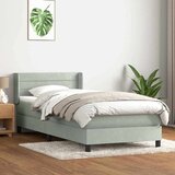 Box Spring krevet s madracem svijetlo sivi 80x220 cm samt | shoptok.hr