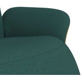  Fotelj z oporo za noge temno zeleno blago | Shoptok.si