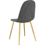  Jedilni stoli 4 kosi temno siv žamet | Shoptok.si