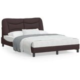  Okvir kreveta s LED svjetlima tamnosmeđi 140x190 cm od tkanine | shoptok.hr