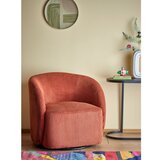 Bloomingville Oranžen fotelj z naslonom iz rebrastega žameta Pradi – | Shoptok.si