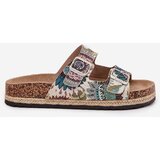 Lee Cooper Patterned Women Slippers On Cork Platform With Buckles | Shoptok.si