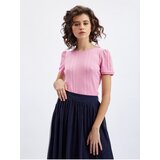 Orsay Pink Women's T-Shirt with Decorative Details - Women | Shoptok.si
