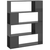 Maison Chic Knjižna omara - Knjižni regal za razdelitev prostora sijaj siva 100x24x124 cm, (21726376) | Shoptok.si