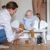 Nofred® drvena dječja klupica za mališane mouse white (2-5 godina) | shoptok.hr