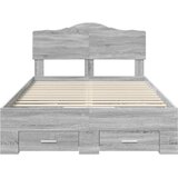  Krevetna konstrukcija Siva Sonoma 120 x 200 cm 206 x 123 x 90 cm | Shoptok.si
