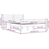  Okvir za krevet od masivnog drva bijeli 140 x 200 cm | shoptok.hr