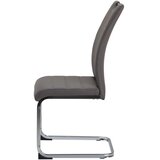 P & B NIHAJNI STOL, kovina, tekstil rjavosiva, barve kroma | Shoptok.si