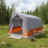  Tunelski šator Siva i narančasta 8 osoba Poliester i čelik | shoptok.hr