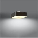 Nice Lamps Crna stropna svjetiljka sa staklenim sjenilom/s tekstilnim sjenilom 45x45 cm Kortez – | shoptok.hr