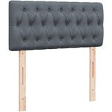 vidaXL Otomanski posteljni okvir z vzmetnico siv 100x200 cm žamet | Shoptok.si
