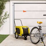 Prikolica za bicikl za ljubimce žuto-crna od tkanine i željeza | shoptok.hr