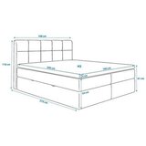 MID.YOU POSTELJA Z VZMETNICO 160 cm x 200 cm , leseni material, les, tekstil bež | Shoptok.si