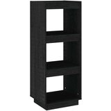 vidaXL knjižna omara za razdelitev prostora črna 40x35x103 cm borovina | Shoptok.si