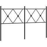 Maison Chic kovinsko posteljno vzglavje - vzglavna omarica - nočna omarica črno 137 cm, (21704443) Cene
