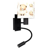 Brilagi LED fleksibilna lampa BOBO 1xE27/25W/230V + LED/3W crna/bela/sa motivom medvedića Cene