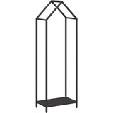  Stalak za drva crni 40x25x120 cm Hladno valjani čelik | shoptok.hr
