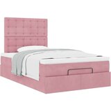 vidaXL Okvir za krevet s madracima ružičasti 120 x 190 cm baršunasti | shoptok.hr
