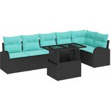 Sjedeća garnitura za vrt 7 kom. Crna Poli ratan 234 x 124 x 85 cm | shoptok.hr