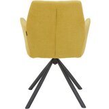 Hom`in naslanjač, kovina, tekstil rumena, črna | Shoptok.si