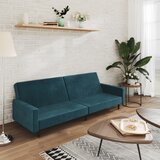  The Living Store Kavč dvosed z ležiščem moder žamet - Raztegljiv Kavč, (21495065) | Shoptok.si
