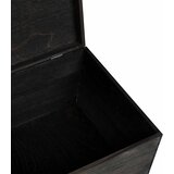  Drvena kutija s poklopcem crna 40x30x23 cm puno drvo bor | shoptok.hr