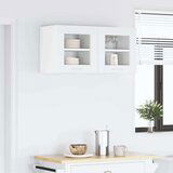 vidaXL Viseča omarica Riga 2 pcs Bela 40 x 31 x 40 cm Konstruiran les | Shoptok.si