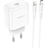 Borofone USB punjač sa kablom 1m Type-C to iPhone/lightning BN3 Premium PD20W Type-C single port set white Cijene