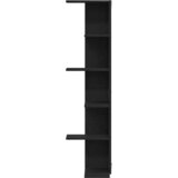Police za kutne zidne s policom Crni hrast 36.5 x 36.5 x 140 cm | Eponuda.com