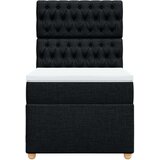 vidaXL Box spring postelja z vzmetnico črna 90x200 cm blago | Shoptok.si