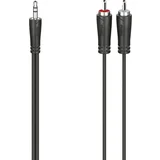 00200720 utičnica / Cinch audio priključni kabel [1x 3,5 mm banana utikač - 2x muški cinch konektor] 1.5 m crna