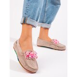 SHELOVET Suede women's moccasins beige Cijene