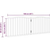 Vrata za pse s 2 panela sklopiva smeđi hrast 160 cm drva topole | shoptok.hr