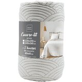 Douceur d intérieur Bel/bež komplet pregrinjala in prevleke za vzglavnik iz jerseyja 240x260 cm Cassandra – | Shoptok.si