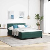  Krevet s opruga kutije Tamnozelena 160 x 200 cm Baršun | shoptok.hr